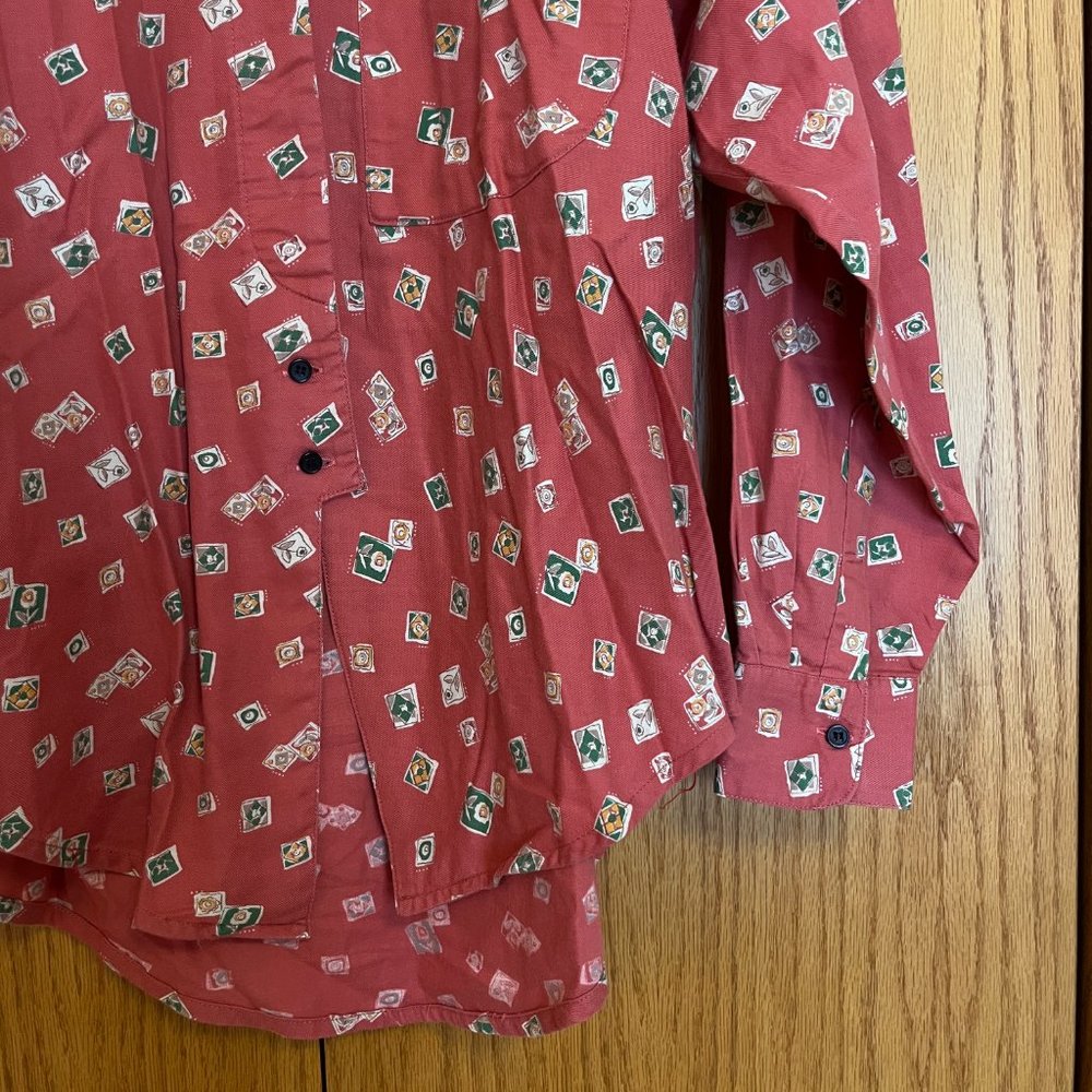 Vintage Japanese Button-Down Patterned Funky Shir… - image 6